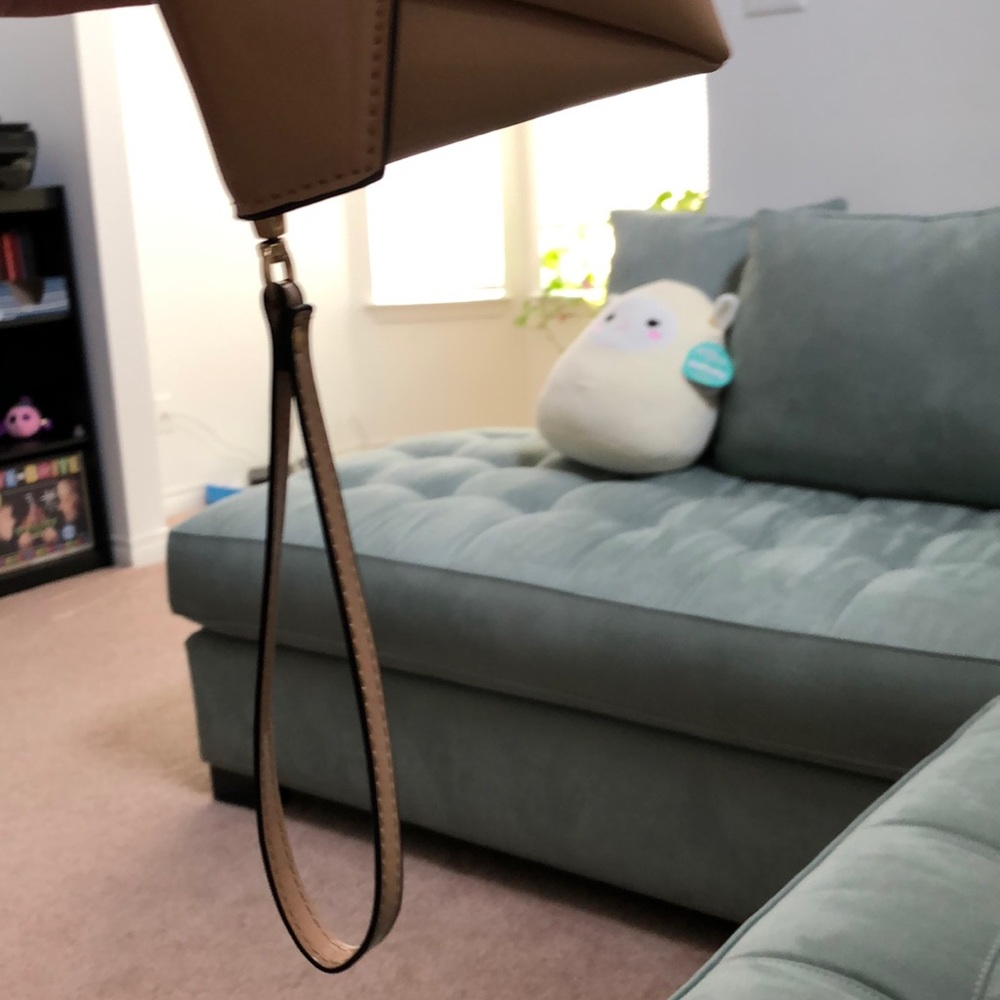 Beige, glossy wristlet - Picture 2 of 5